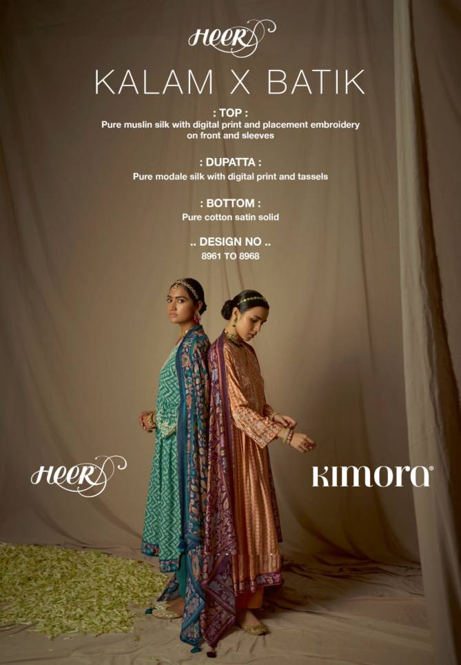 Kimora Heer Kalam X 8961-8968 Wholesale Printed Suits Catalog
